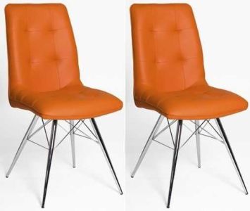 Link Tampa Orange Dining Chair (Pair)