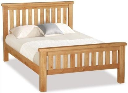 Global Home Salisbury Oak Bed - Slatted - 4'6 Double