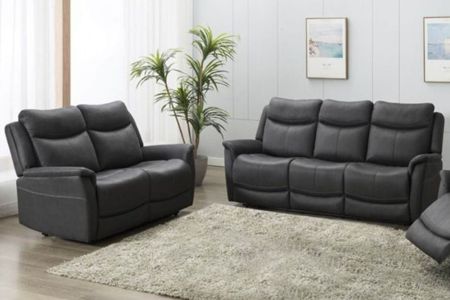 Link Arizona Fabric 2 Seater Fixed Sofa - Slate