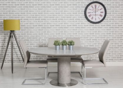Link Delta Round Extending Dining Table -  120 - 160cm 