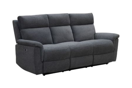 Link Detroit Fabric 3 Seater Fixed Sofa - Grey
