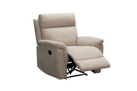 Link Detroit Fabric Armchair Manual Recliner - Natural