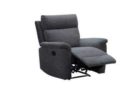Link Detroit Fabric Armchair Manual Recliner - Grey
