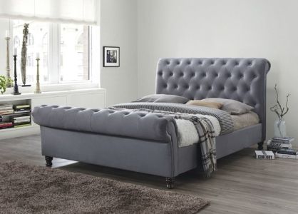 Grace Grey Fabric Bed