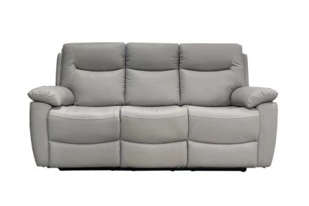 Lucia Leather 3 Seater Power Recliner Sofa - Pearl Grey