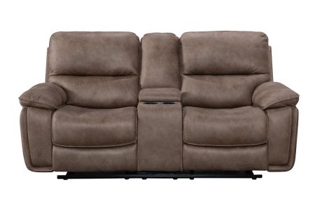 Monzo 2 Seater Manual Recliner Sofa - Brown