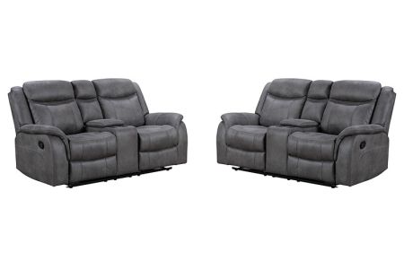 Blaze 2 + 2 Manual Recliner Sofa Set - Grey