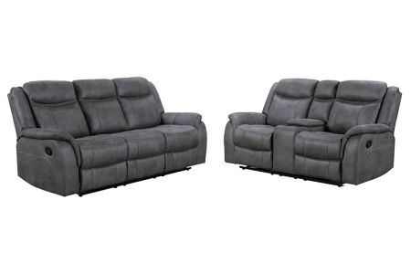 Blaze 3 + 2 Manual Recliner Sofa Set - Grey