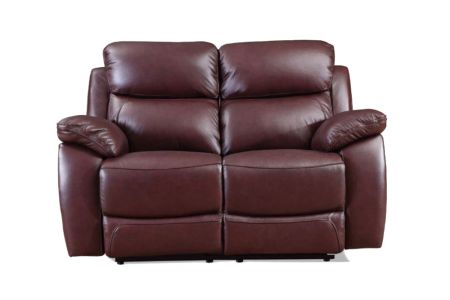 Rivoli Leather 2 Seater Manual Recliner Sofa