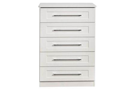Welcome York 5 Drawer Chest - White Ash